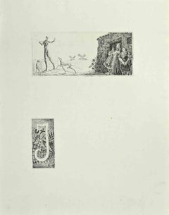 Speech of Don Quixote - Etching by Wladyslaw Jahl - 1951