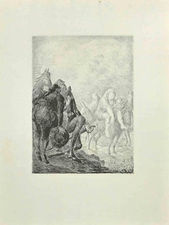 Das Treffen – Radierung von Wladyslaw Jahl – 1951