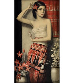 Art Deco  Beautiful Exotic Female 