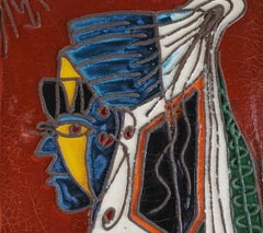 Portrait cubiste d'une femme des années 1960 - Peinture originale étonnante