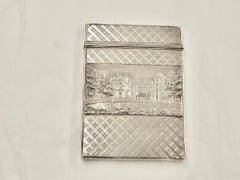 Wm 1V Castle Top Silver Card Case, Abbotsford & Newstead Abbey, Nat Mills, 1836