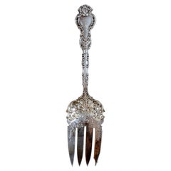 Wm. B. Durgin Co. Regent Pattern Sterling Silver Cold Meat Serving Fork