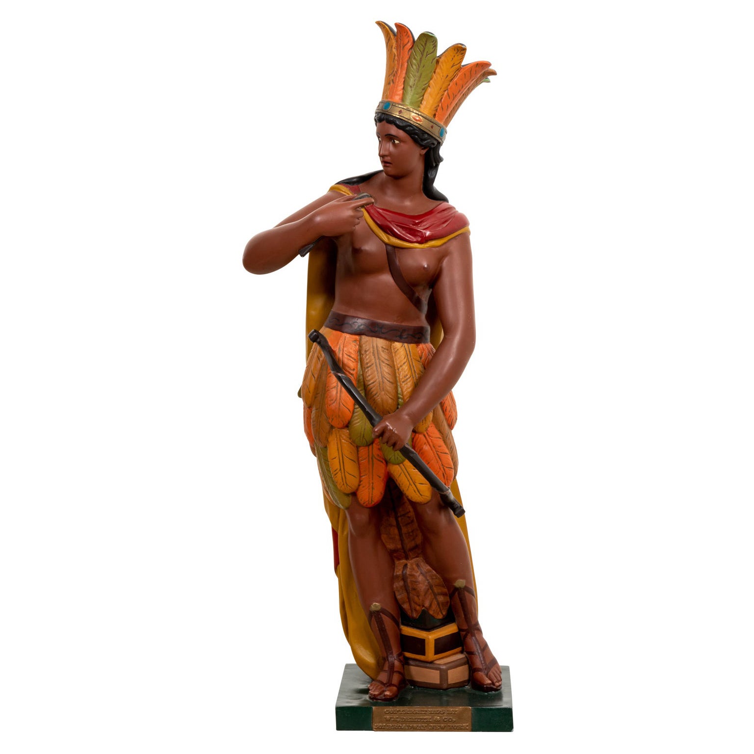WM Demuth and Company Cigar Store Native American For Sale