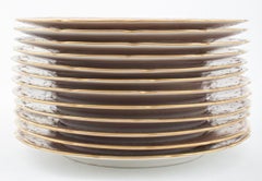 Wm Guerin & Co Limoges Gilt Porcelain Chargers, 12
