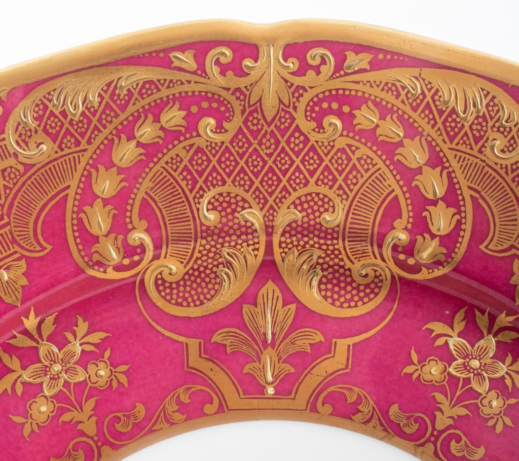 Art Nouveau Wm Guerin & Co Limoges Gilt Porcelain Chargers, 12