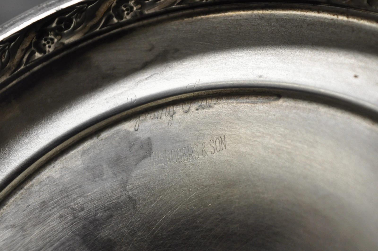 WM Rogers & Son 2051 Frühling Blume versilbert Trophäe Tasse Champagner Kühler im Angebot 4