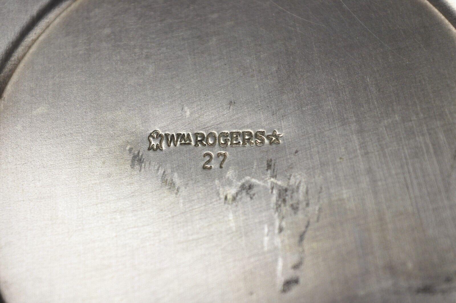 WM Rogers & Son Paul Revere 27 seau à glace en métal argenté avec couvercle en verre en vente 2