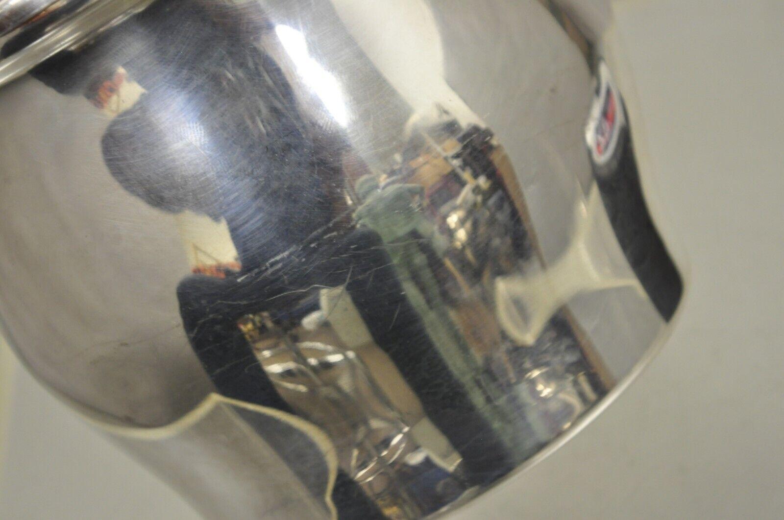 Seau à glace à couvercle en métal argenté 3027 avec revêtement en verre WM Rogers & Son Paul Revere en vente 2