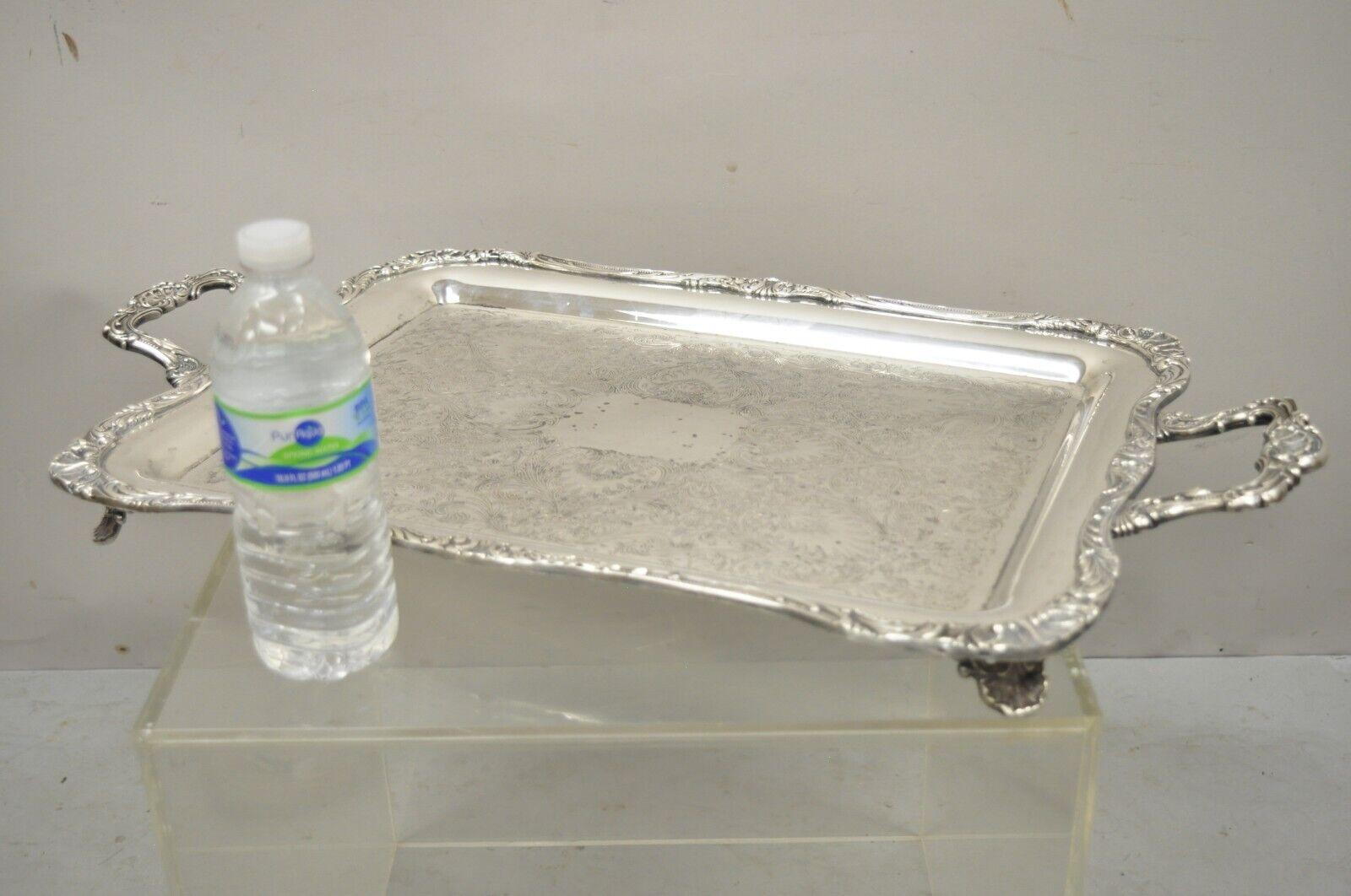 WM Rogers & Sons Spring Flowers 2091 Silver Plated Platter Serving Tray 3