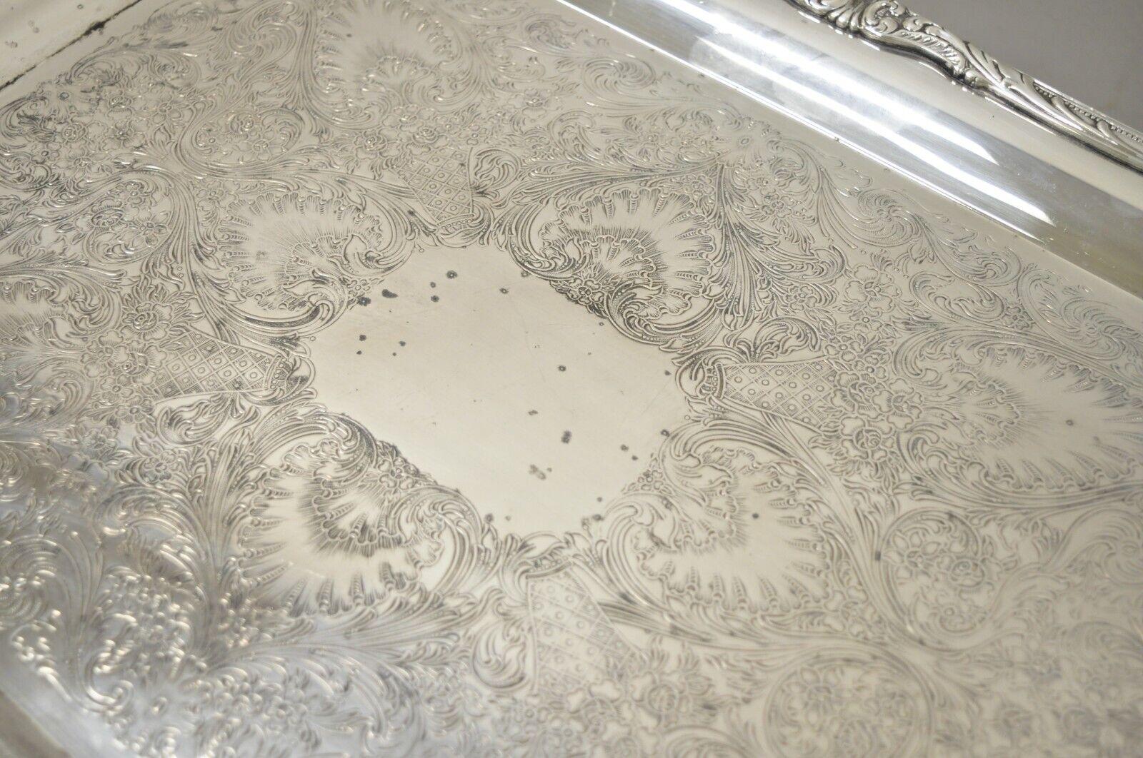 Regency WM Rogers & Sons Spring Flowers 2091 Silver Plated Platter Serving Tray