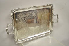 WM Rogers & Sons Spring Flowers 2092 Silver Plated Platter Serving Tray