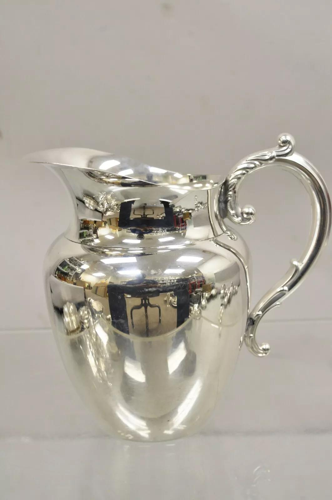 WMA Rogers Oneida Victorian Style Silver Plated Water Pitcher 5