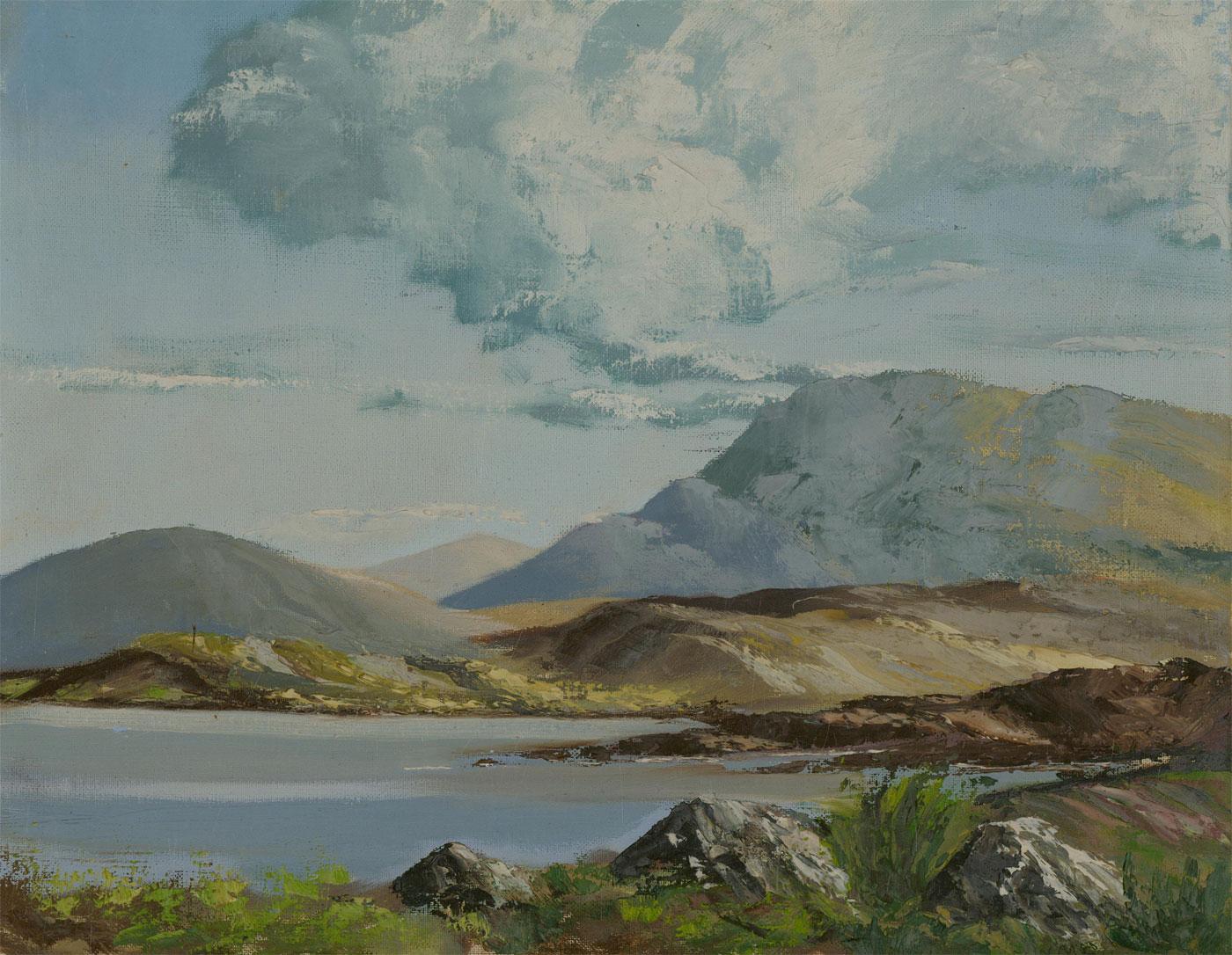 W.M.C. - 1966 Oil, Mountain Landscape For Sale 1