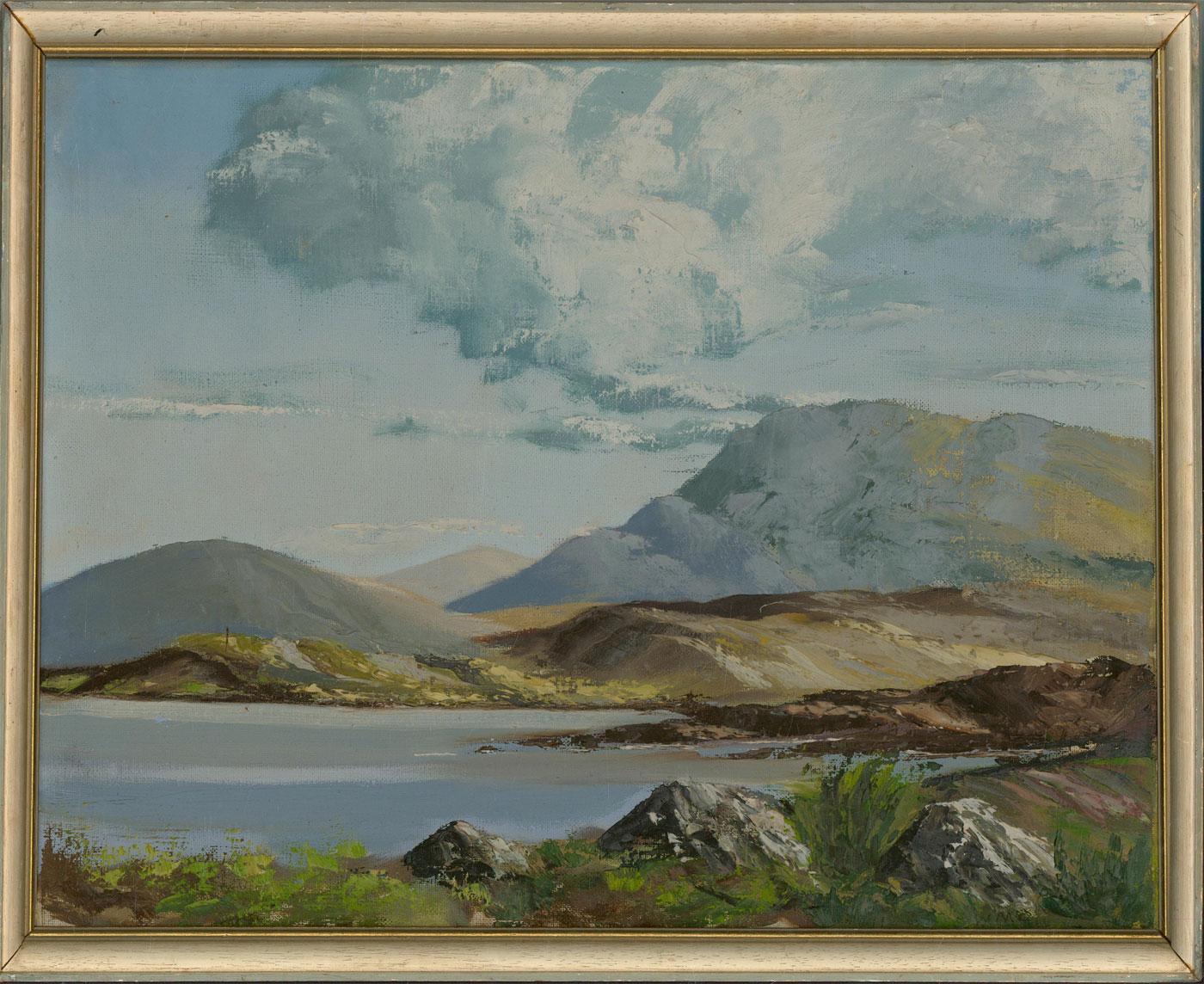 W.M.C. - 1966 Oil, Mountain Landscape For Sale 2