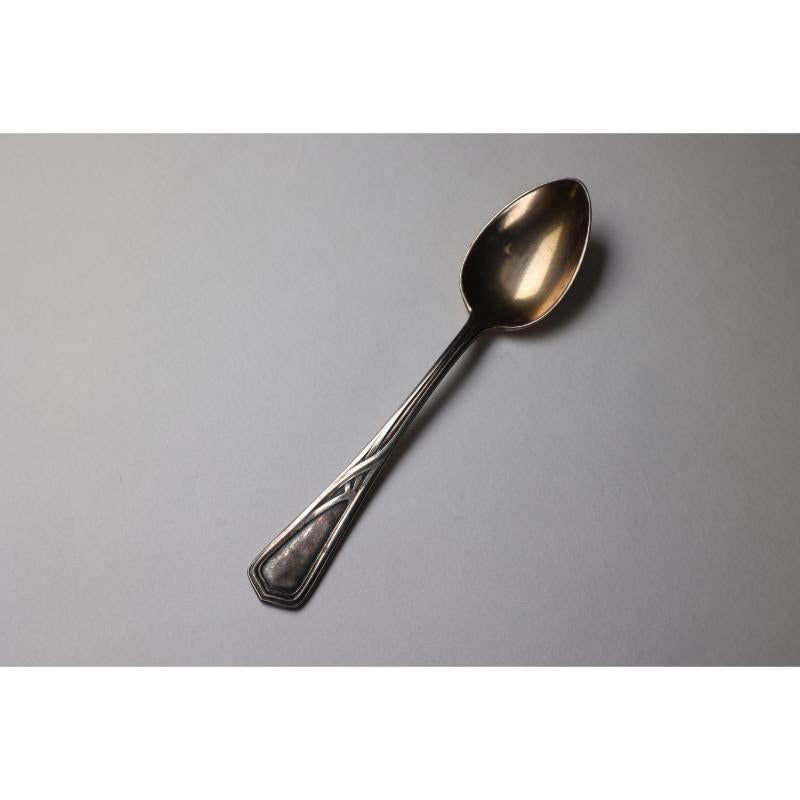 Silver WMF. A set of six Art Nouveau silver plated desert spoons in unused condition. For Sale