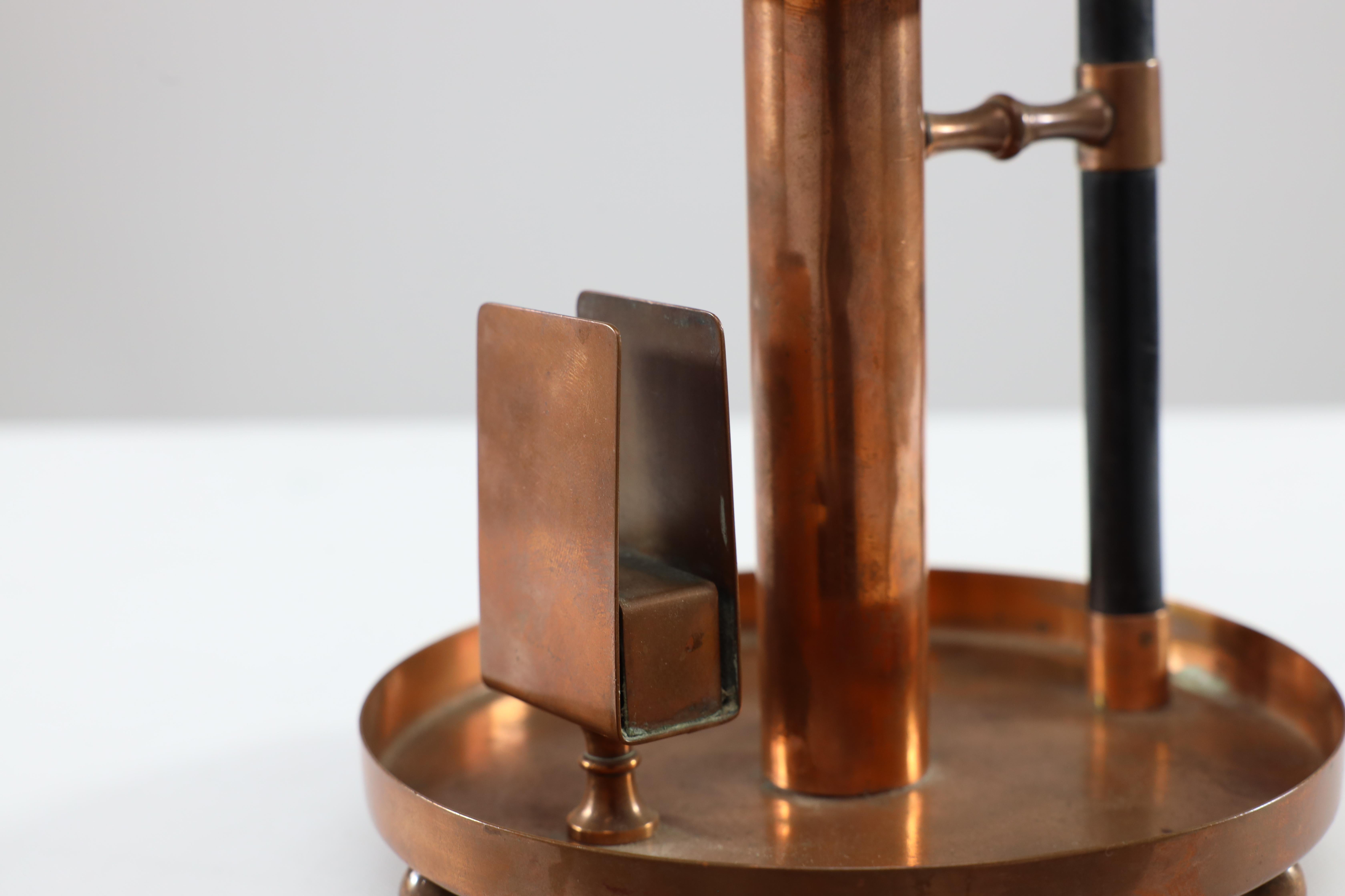 Rame WMF. Candeliere da camera in rame dell'Aesthetic Movement nello stile di Dresser del Dr. C. in vendita