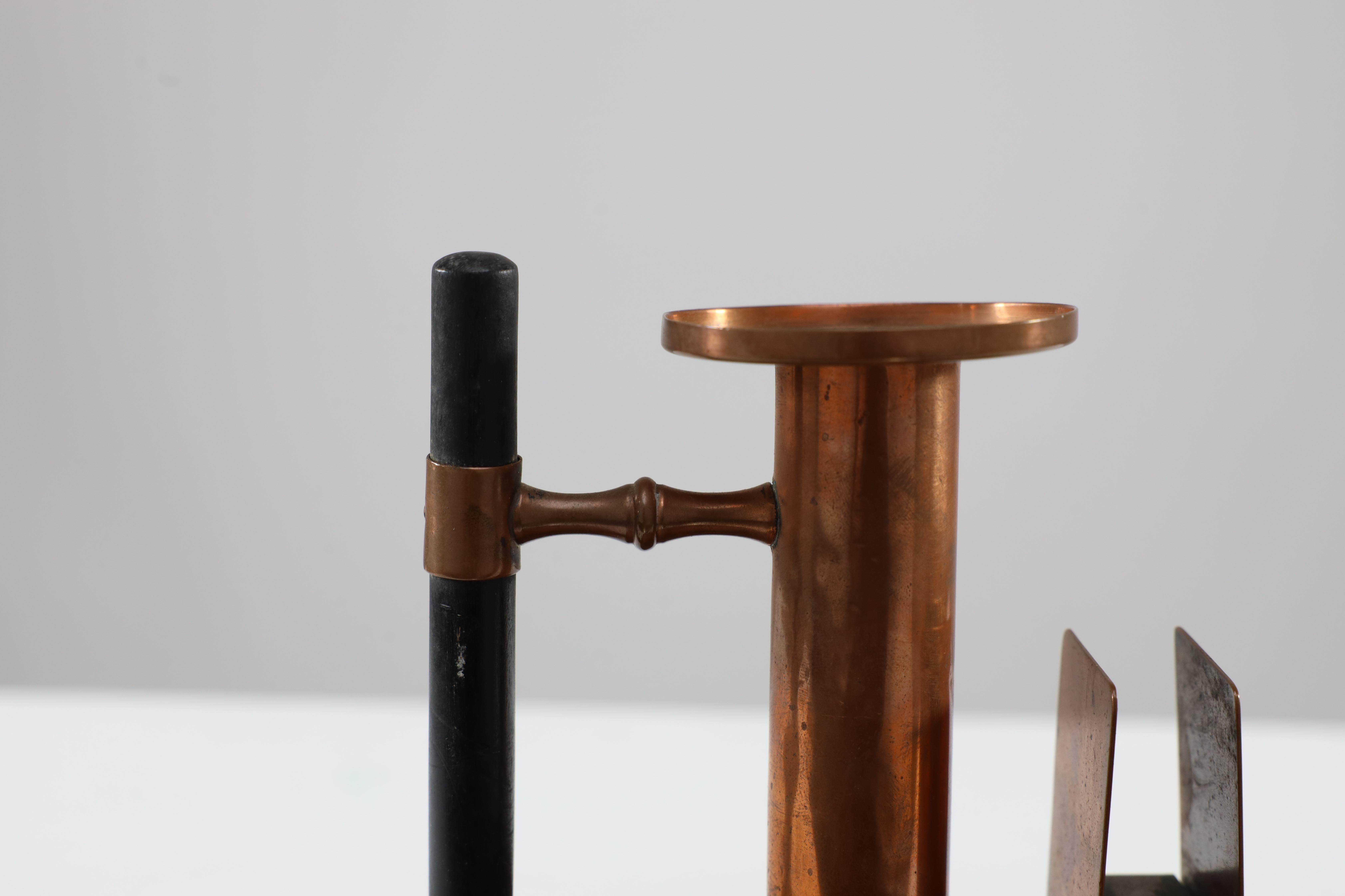 Tedesco WMF. Candeliere da camera in rame dell'Aesthetic Movement nello stile di Dresser del Dr. C. in vendita