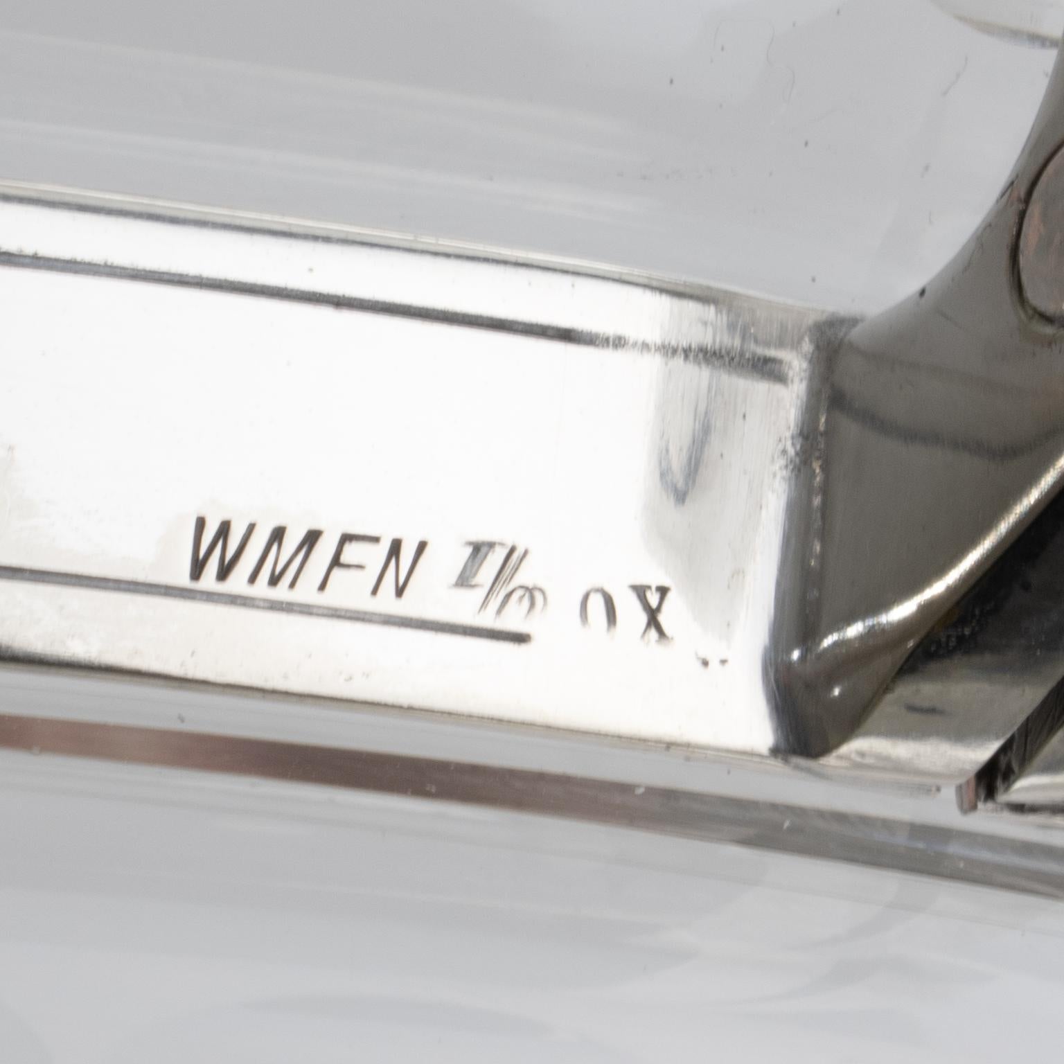 WMF Art Deco in cristallo e placca d'argento Caviar Bowl Dish Chiller Server circa 1930 in vendita 4