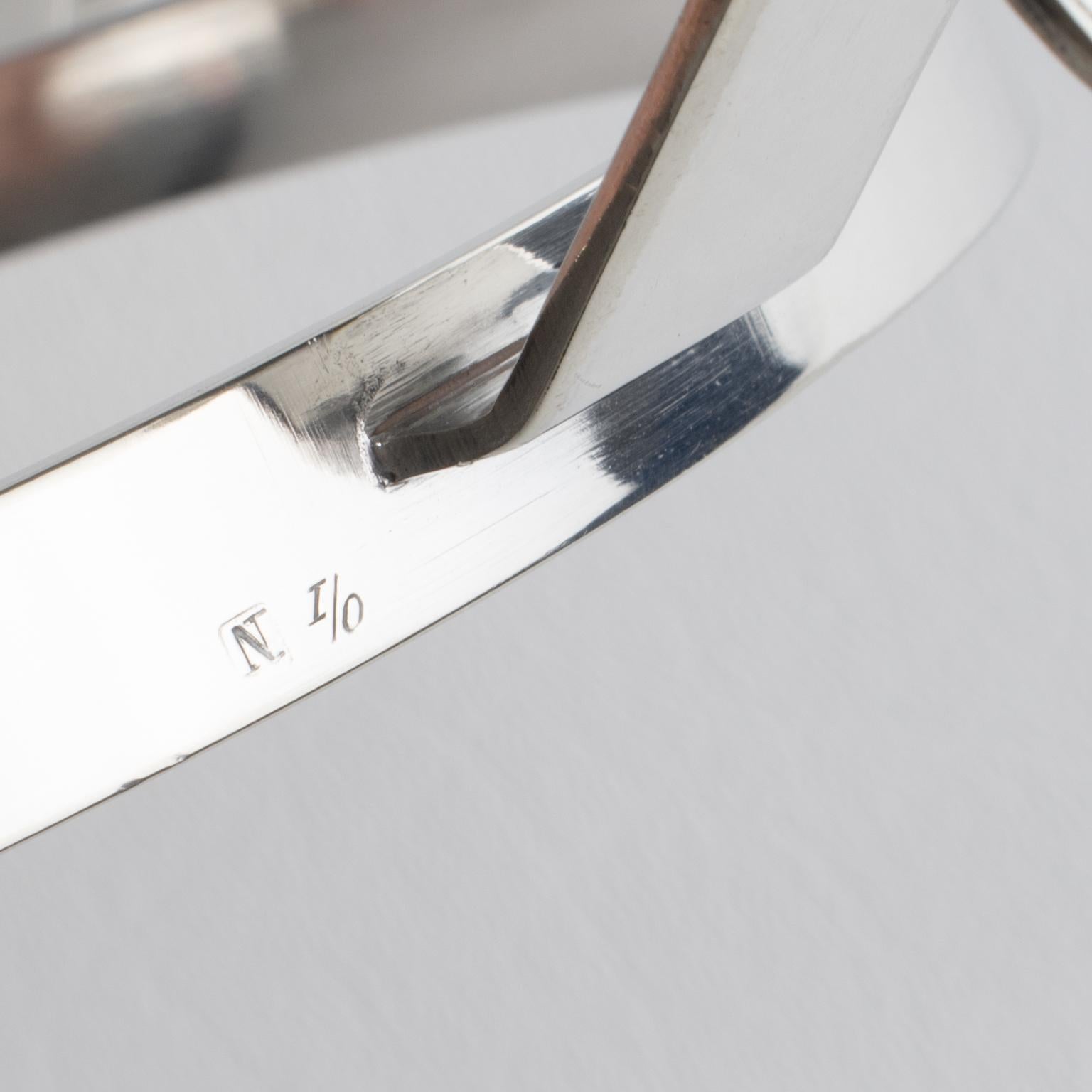 WMF Art Deco in cristallo e placca d'argento Caviar Bowl Dish Chiller Server circa 1930 in vendita 6