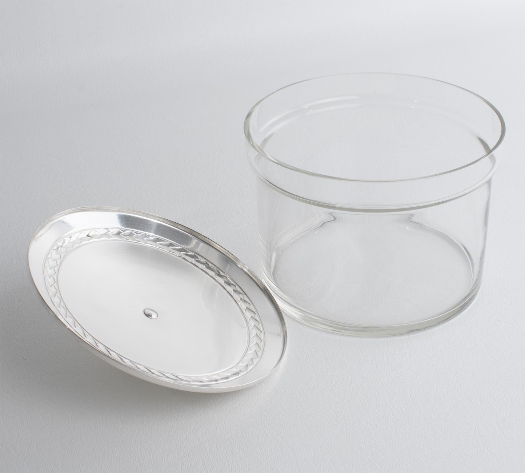 WMF Art Deco in cristallo e placca d'argento Caviar Bowl Dish Chiller Server circa 1930 in vendita 9