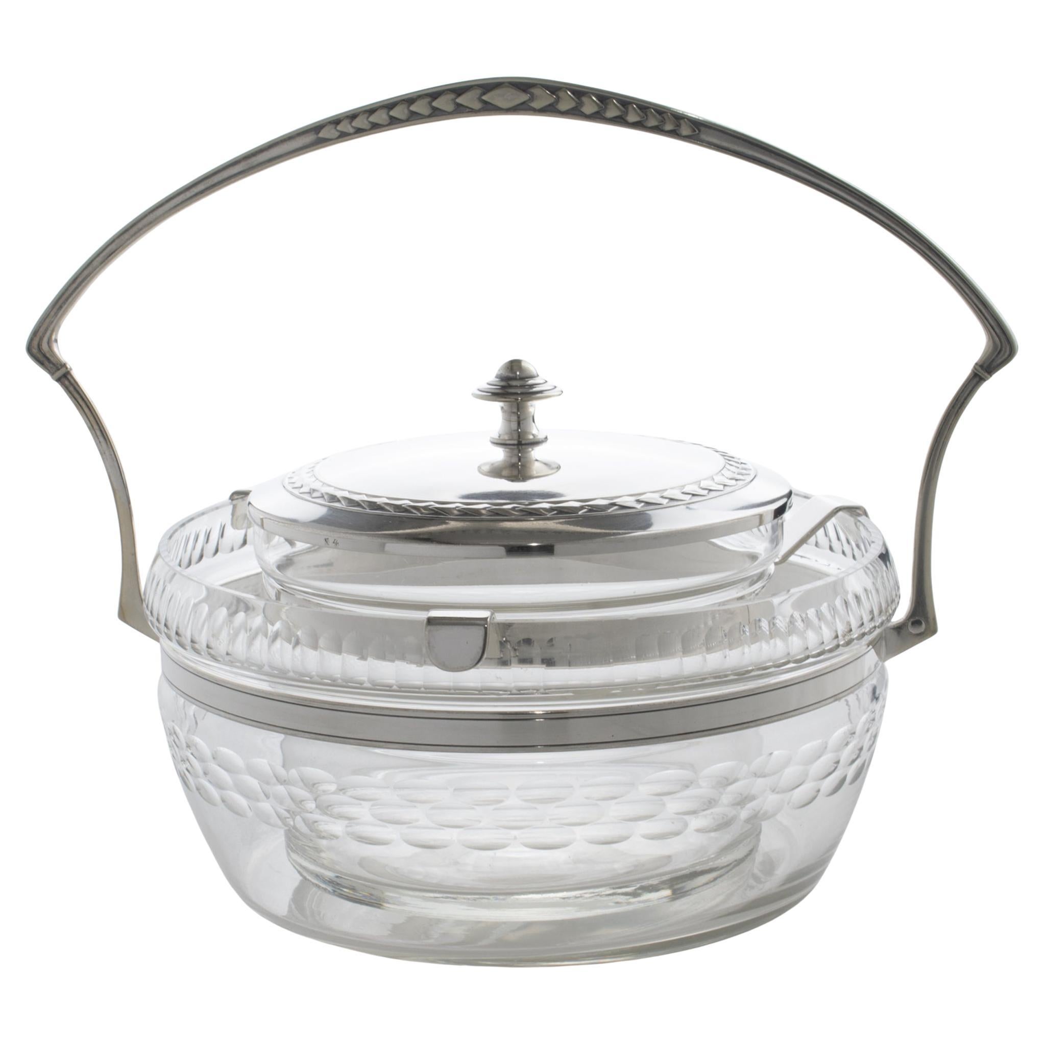 WMF Art Deco Crystal Caviar Bowl Dish Chiller Server circa 1930