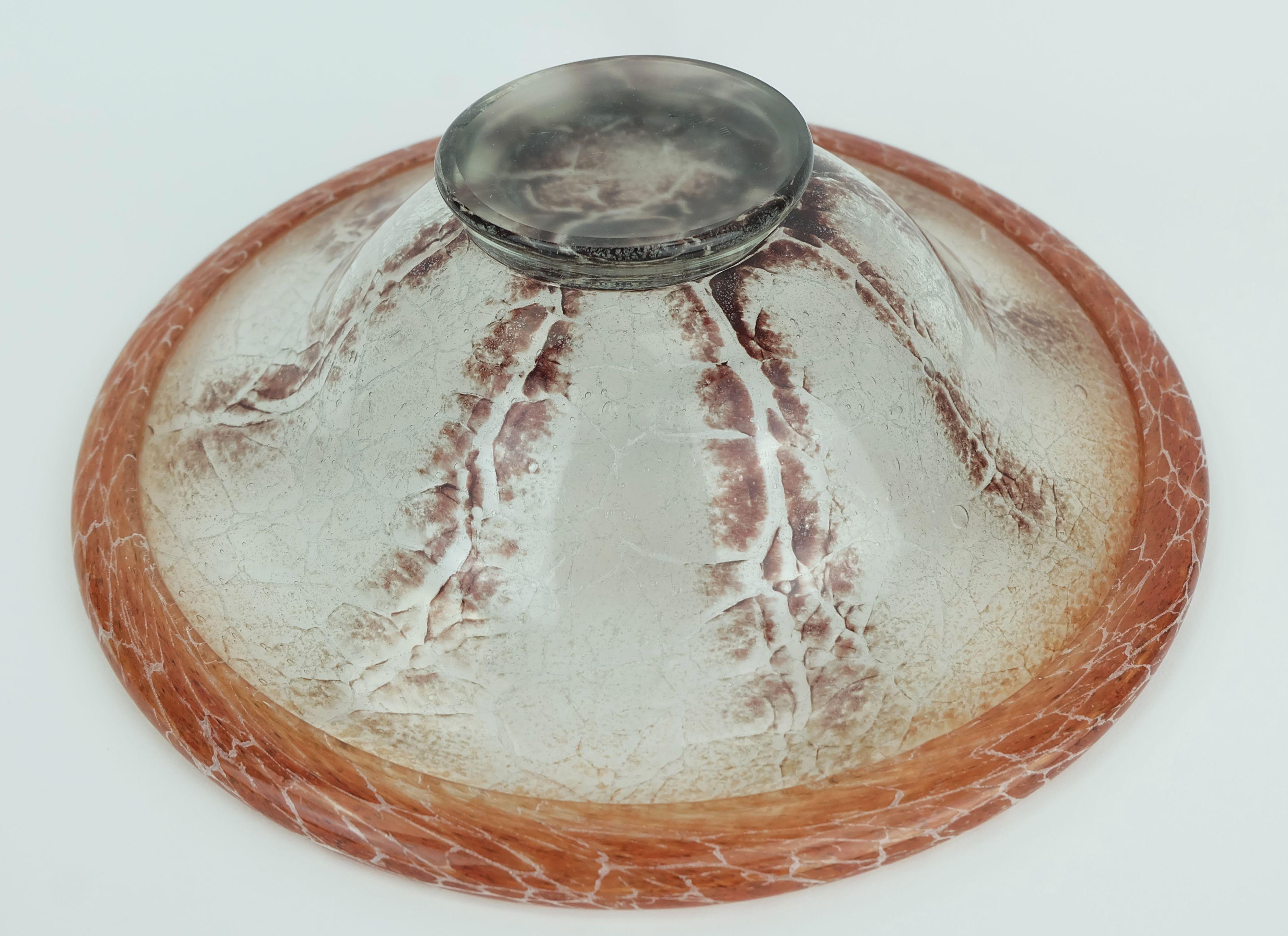 Art déco WMF Ikora glass BOWL art deco karl Wiedmann 1930s en vente