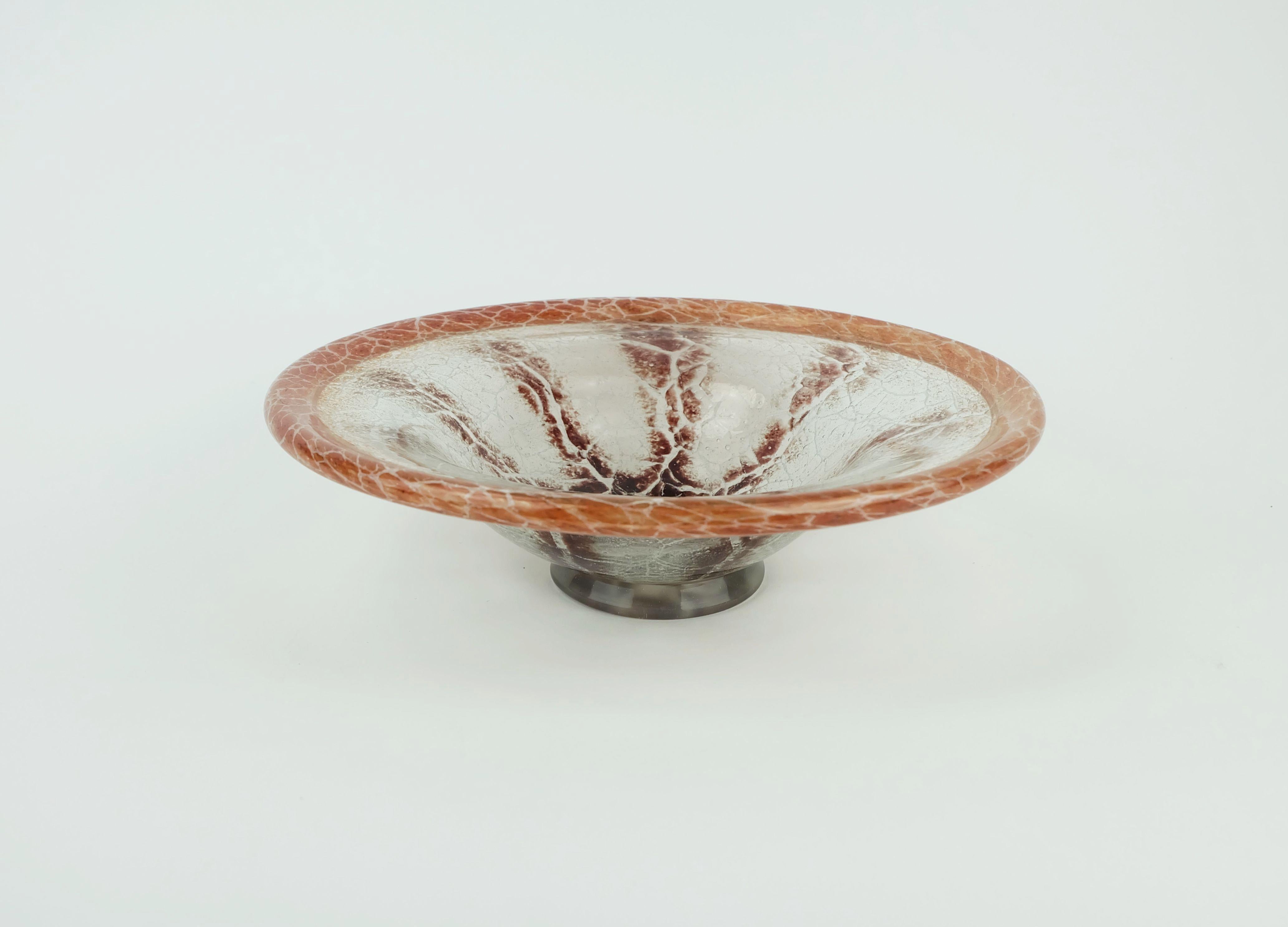 Milieu du XXe siècle WMF Ikora glass BOWL art deco karl Wiedmann 1930s en vente