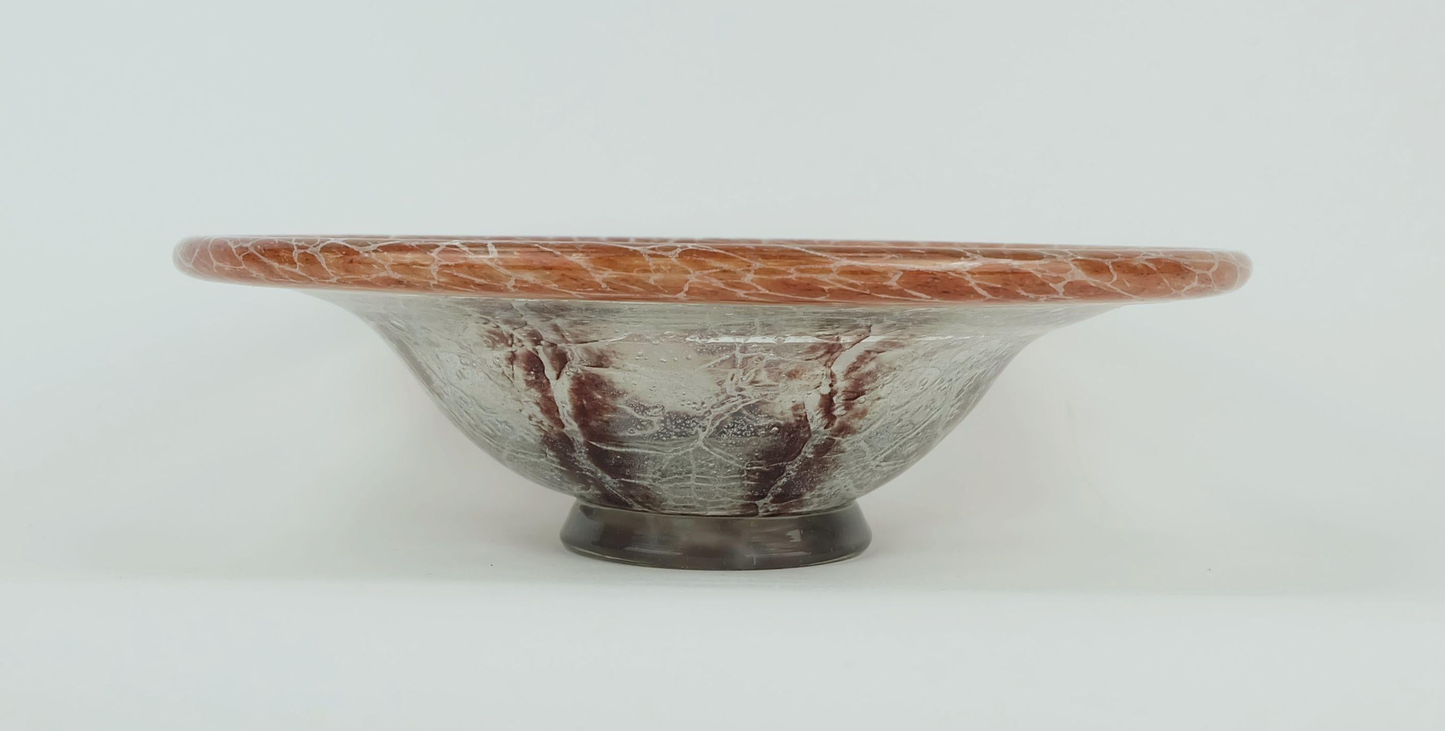 WMF Ikora glass BOWL art deco karl Wiedmann 1930s en vente 1