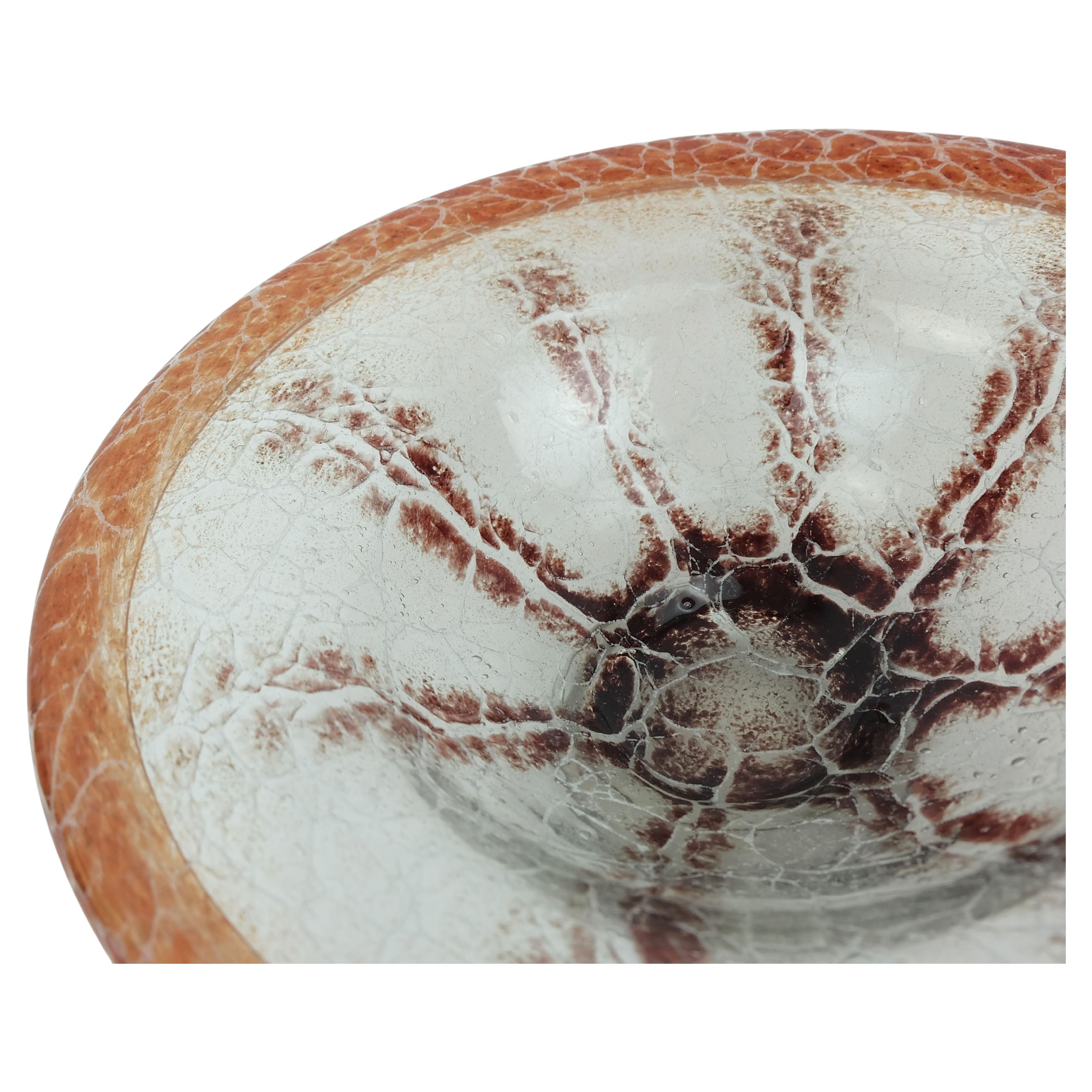 WMF Ikora in vetro art deco Karl Wiedmann 1930 arancio e rosso scuro in vendita