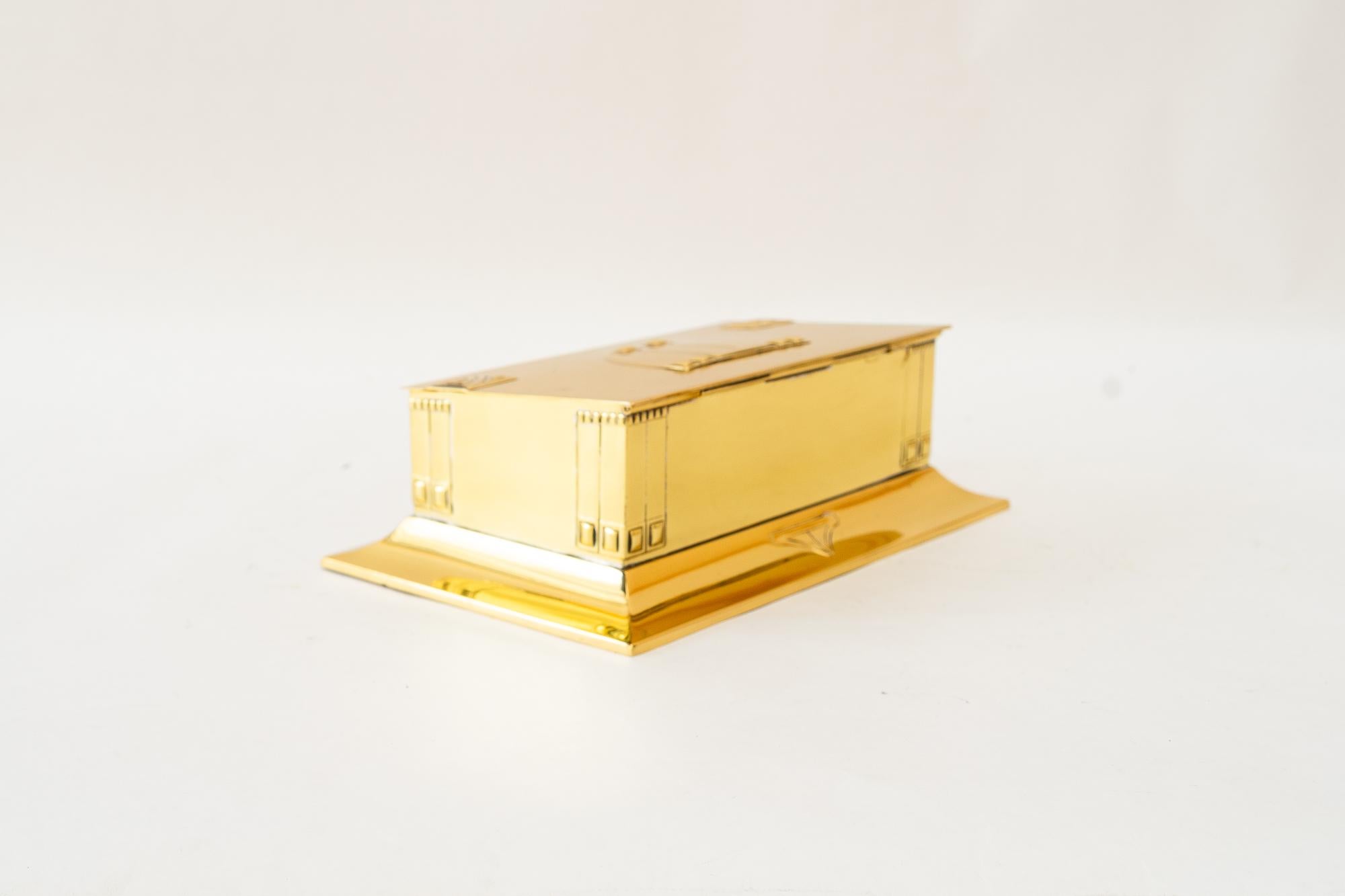 Lacquered WMF art deco jewelry box  germany around 1920s For Sale