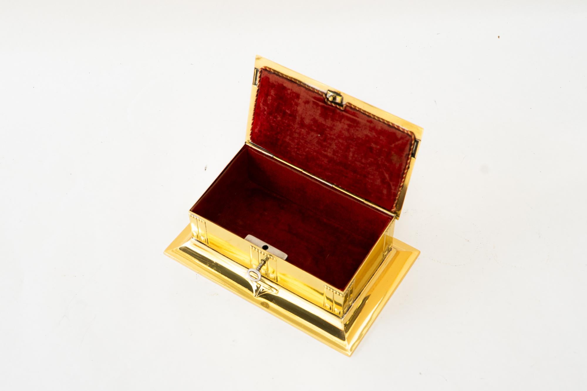 Brass WMF art deco jewelry box  germany around 1920s For Sale
