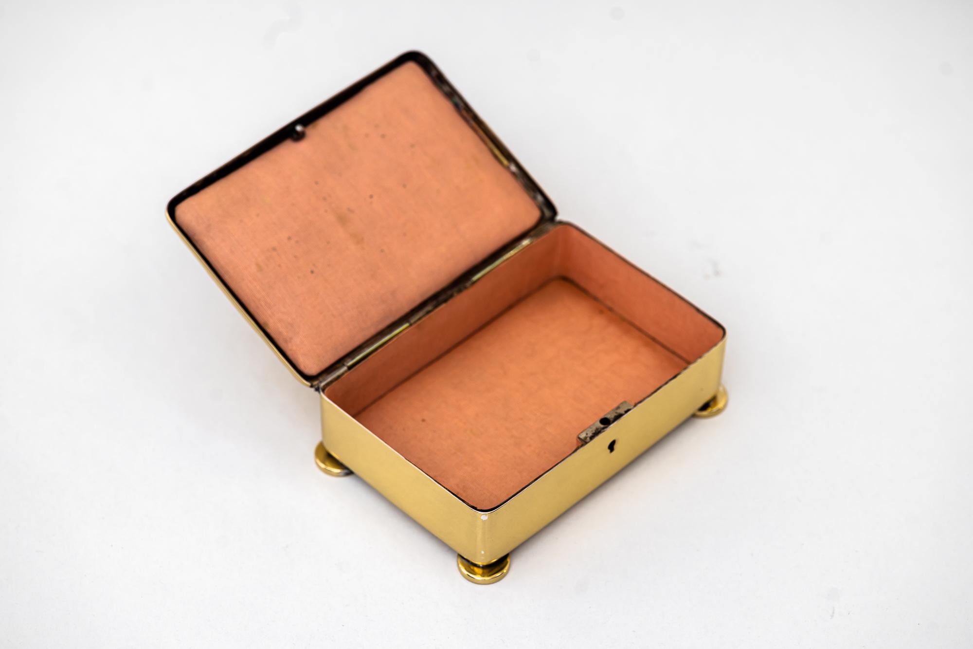 WMF Art Deco Jewelry Box, Vienna, Around 1920s In Good Condition For Sale In Wien, AT