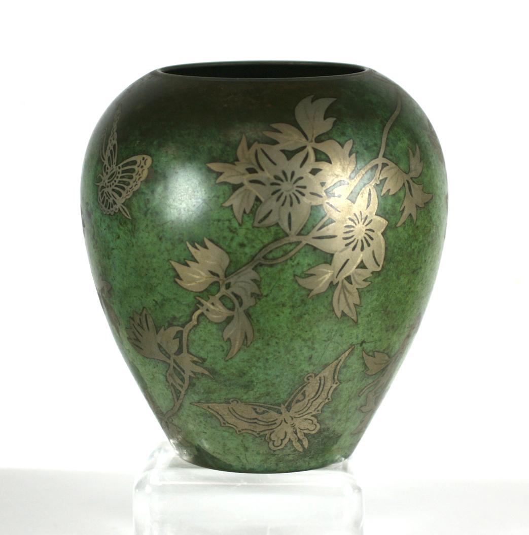 German WMF Art Deco Patinated Bronze Ikora Vase For Sale