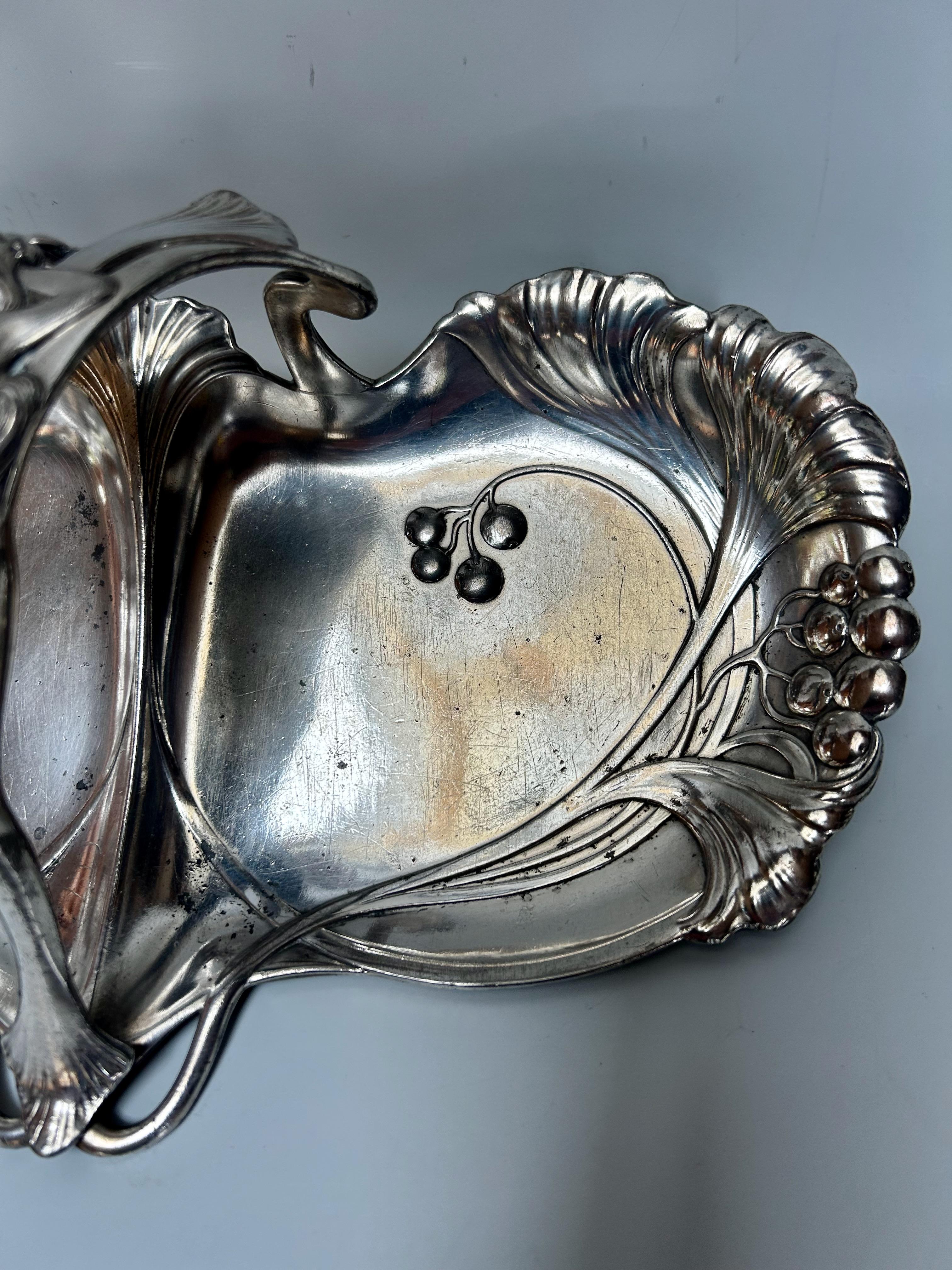 Silver Plate WMF Art Nouveau Aperitif Serving Tray For Sale