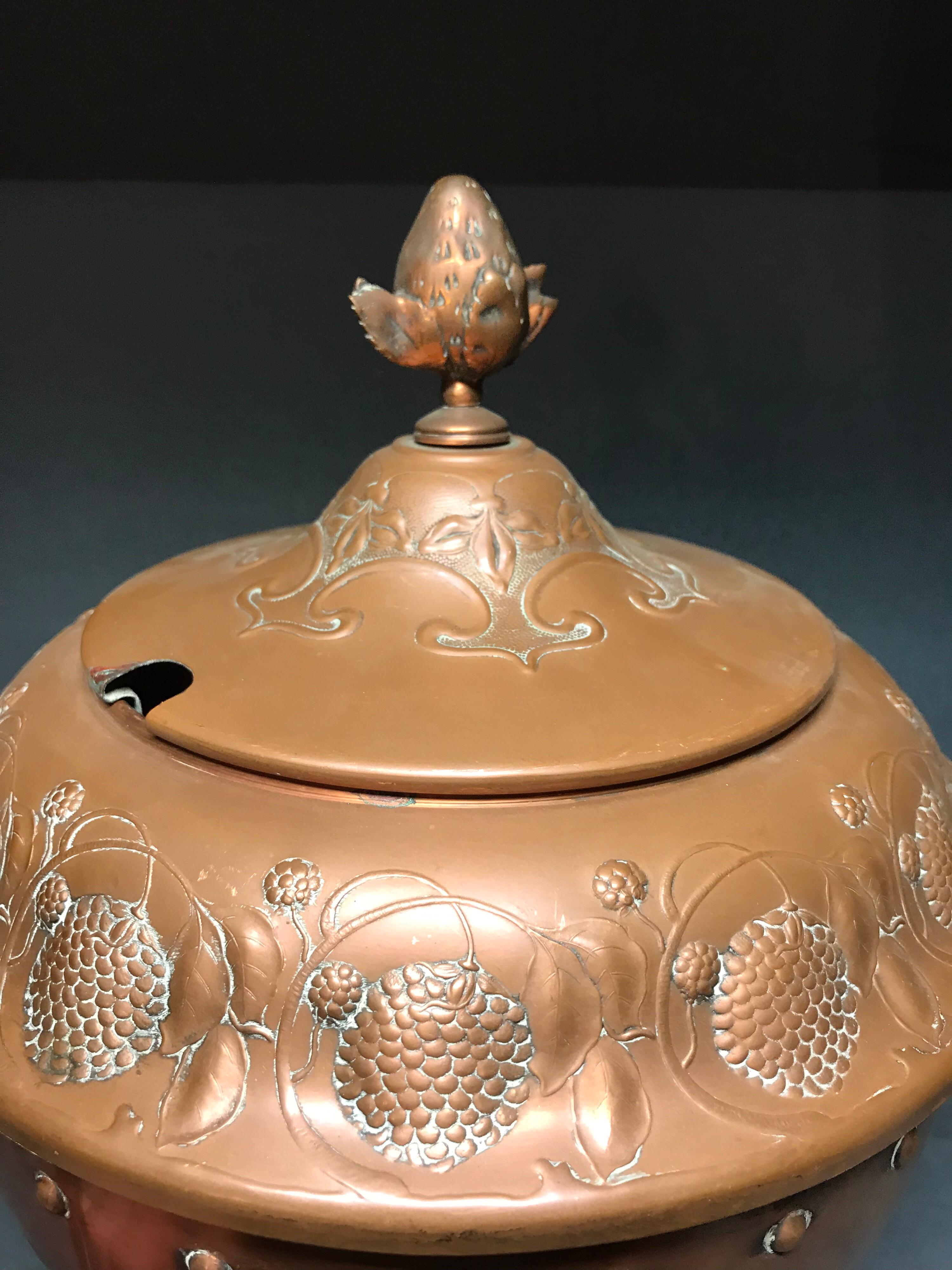 Early 20th Century WMF Art Nouveau Bowel Vase Copper Rare High Quality