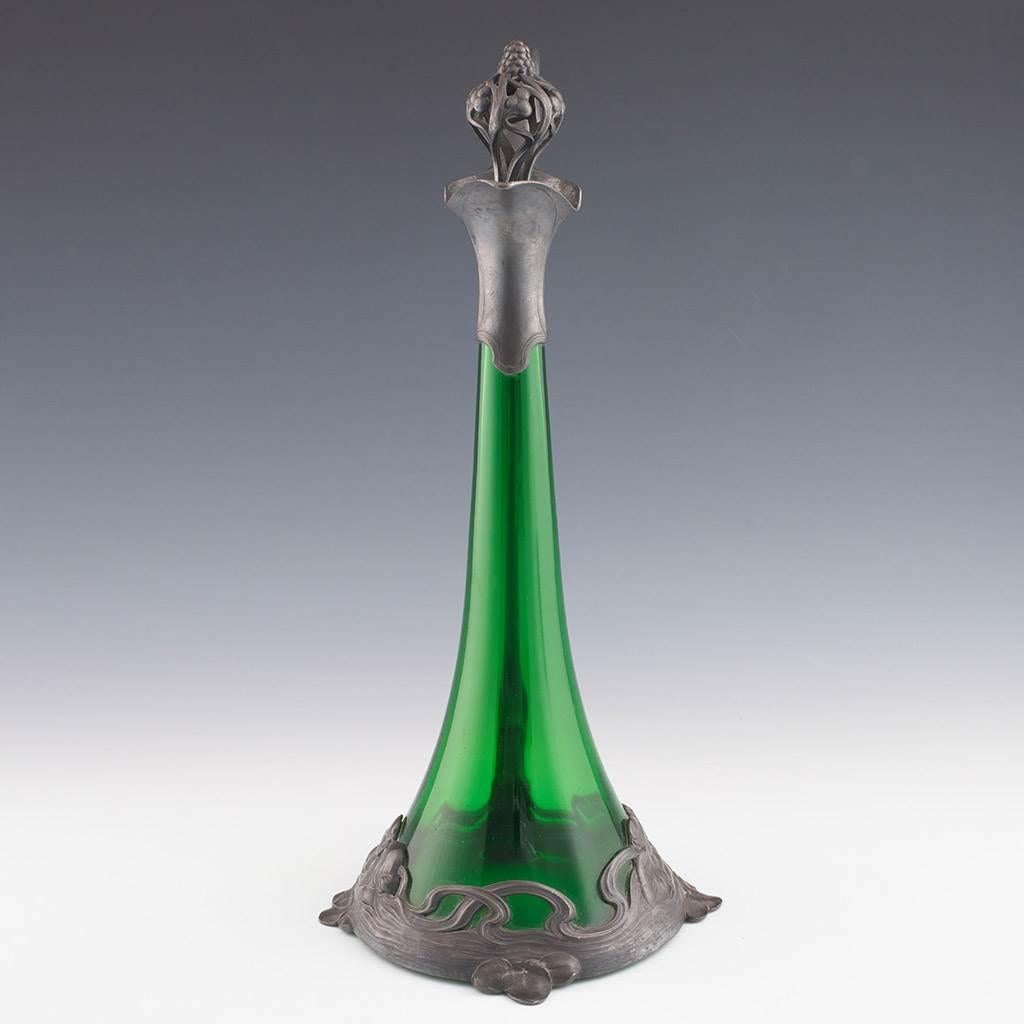 German WMF Art Nouveau Claret Jug c1905 For Sale