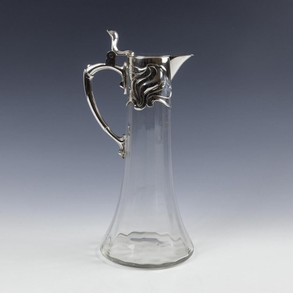 WMF Art Nouveau Claret jug.

Britannia metal.

Very rare W.M.F banded export mark used from 1903-1910.

