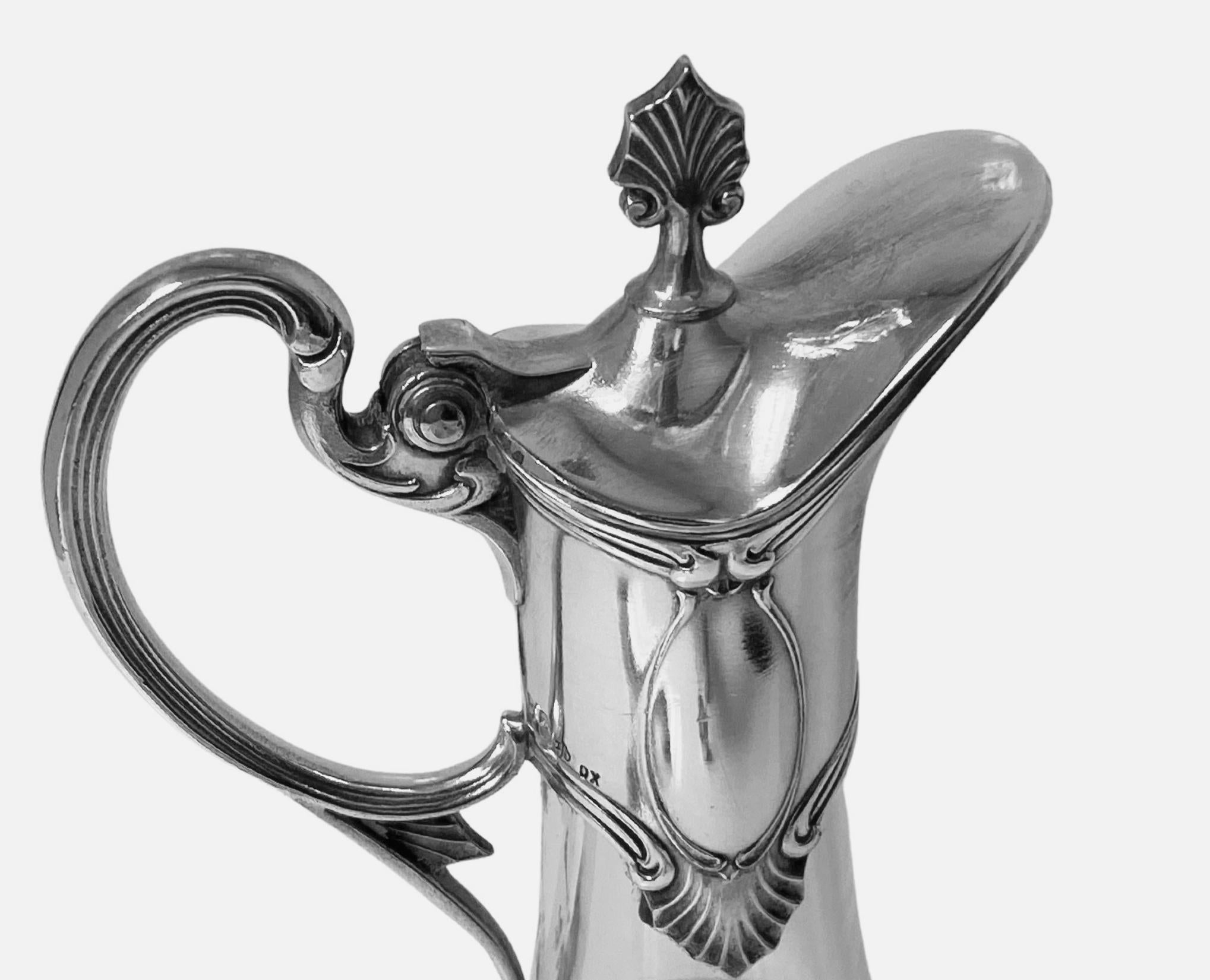 WMF Juego de licor Art Nouveau de cristal tallado y plateado C.1900 principios del siglo XX en venta