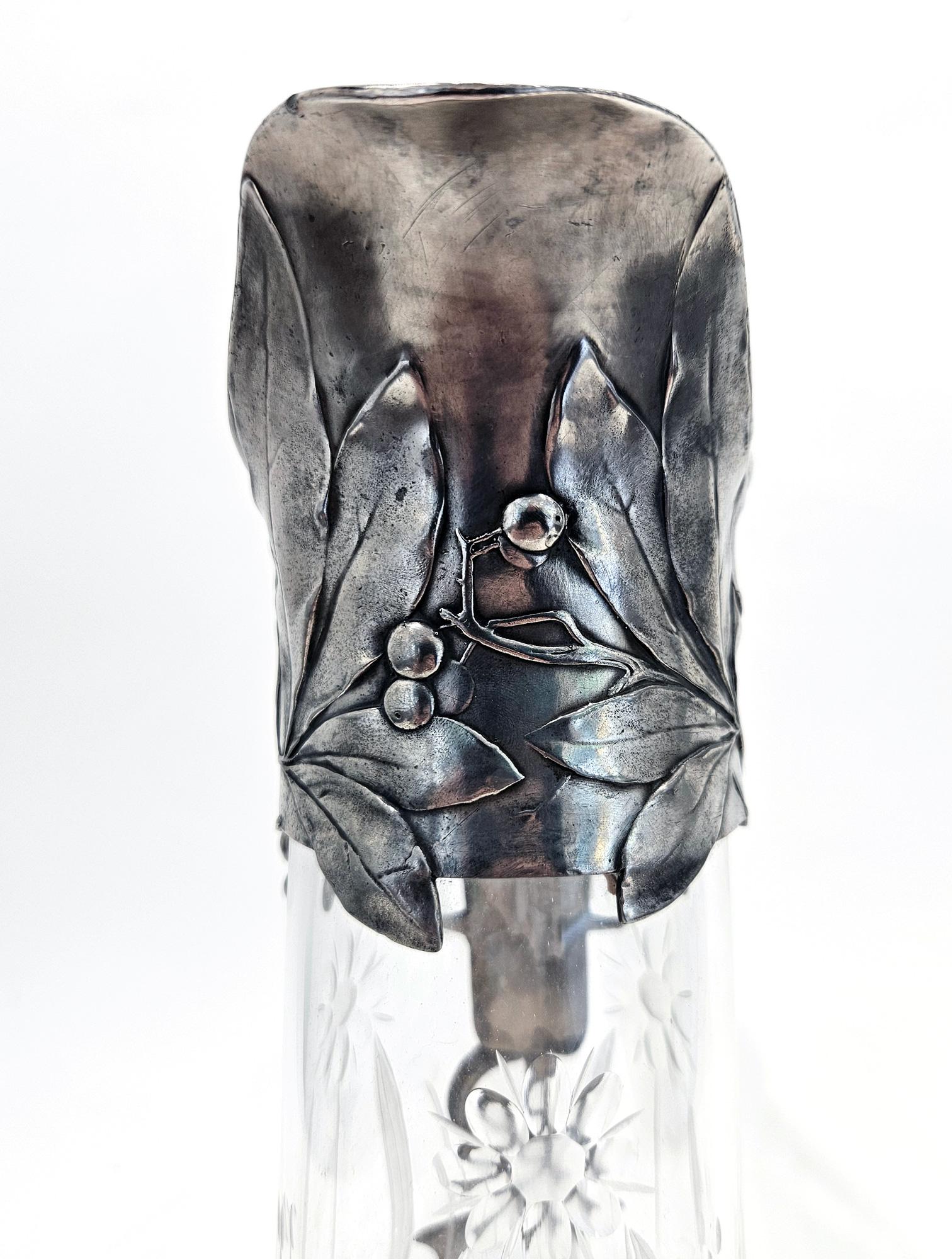 Carafe à vin Art Nouveau WMF avec poignée sirène, Allemagne, vers 1901 en vente 9
