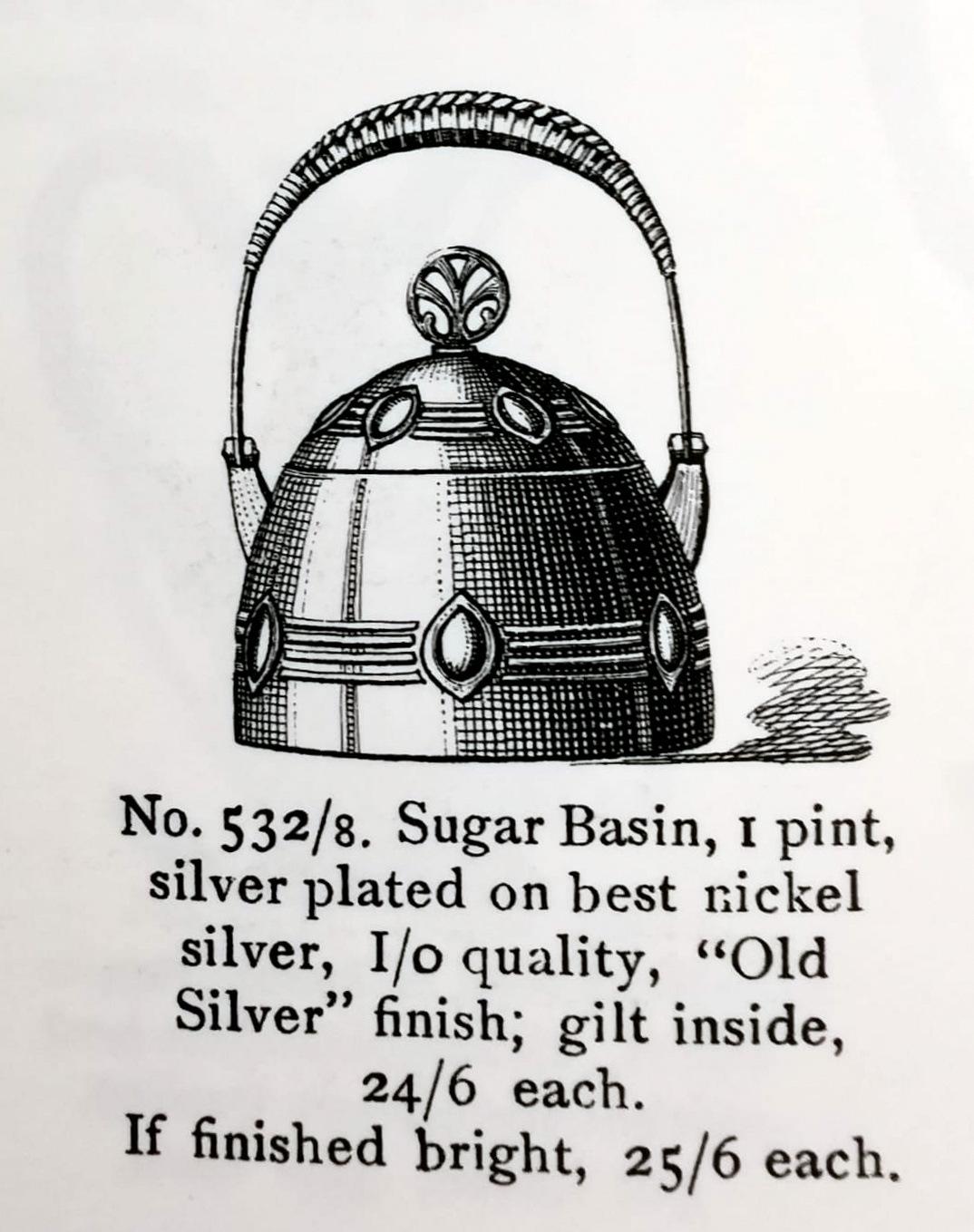 WMF Art Nouveau German Silver-Plated Metal Sugar Bowl. For Sale 10