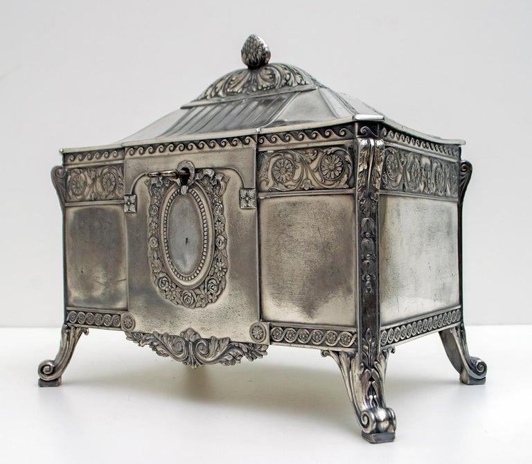 WMF Art Nouveau Germany Silver Plate Jewelery Box, 1900s For Sale 6
