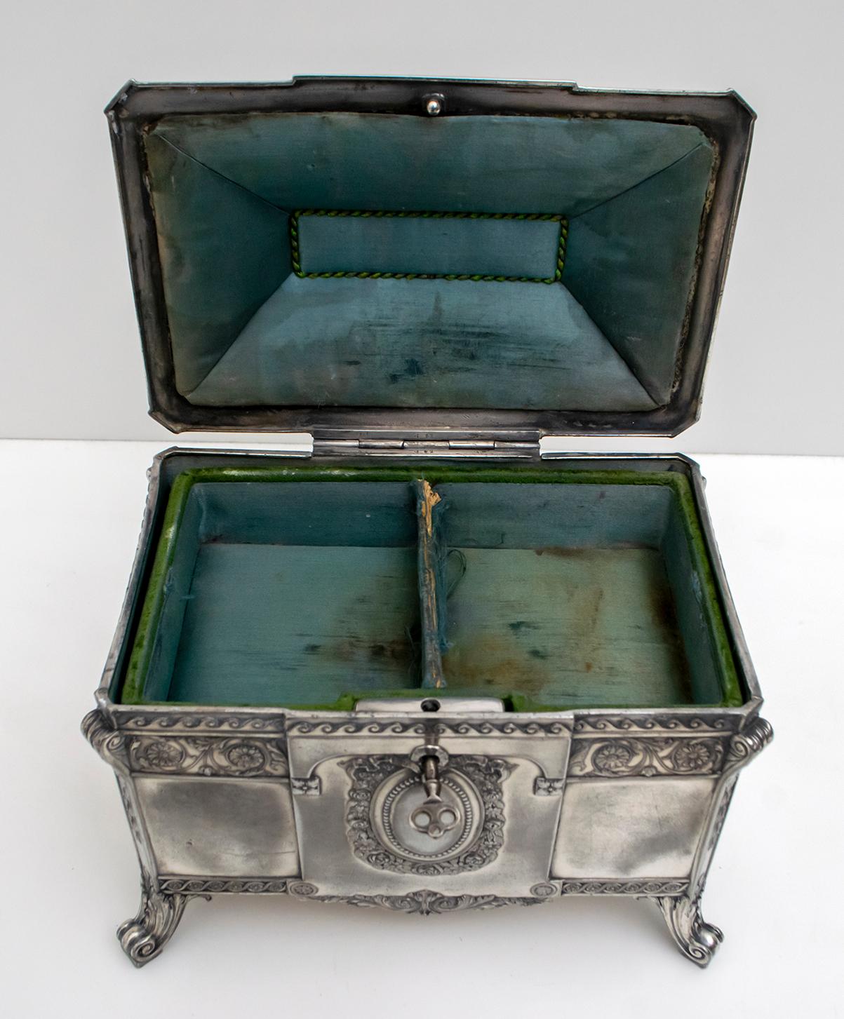 WMF Art Nouveau Germany Silver Plate Jewelery Box, 1900s For Sale 6