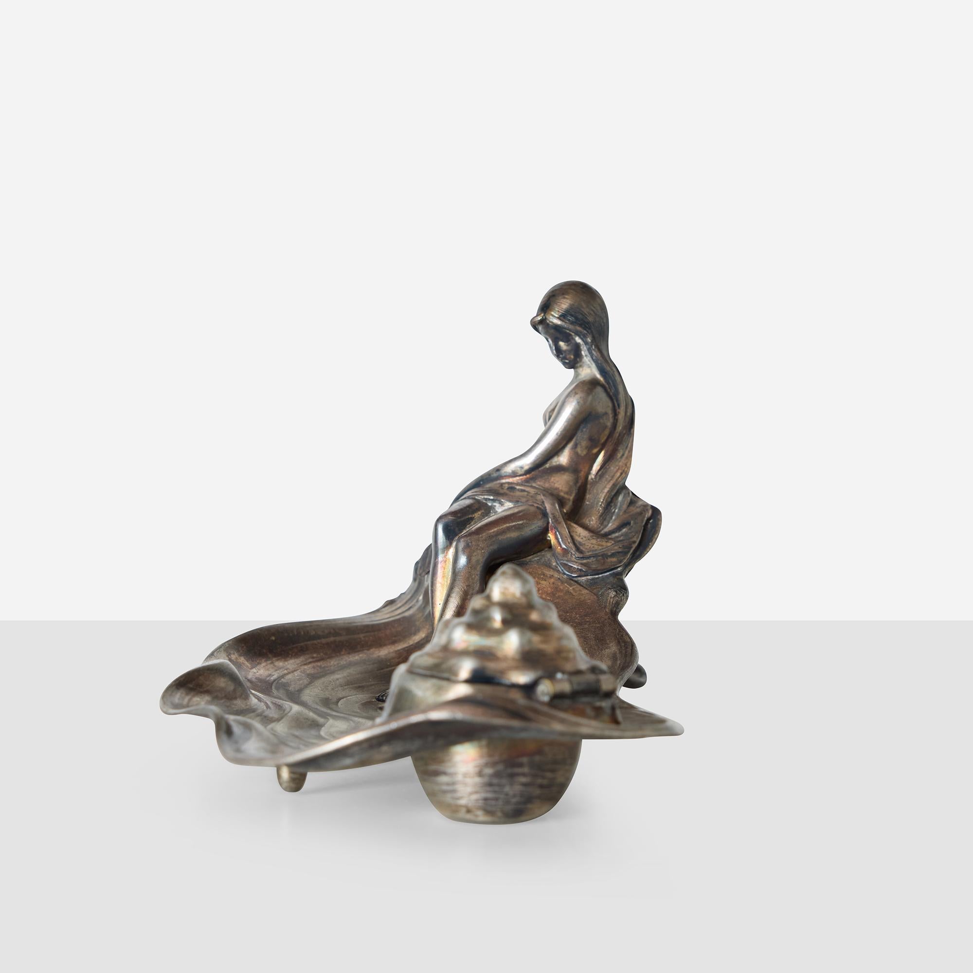 Moderno Calamaio WMF Art Nouveau con figura reclinata in vendita