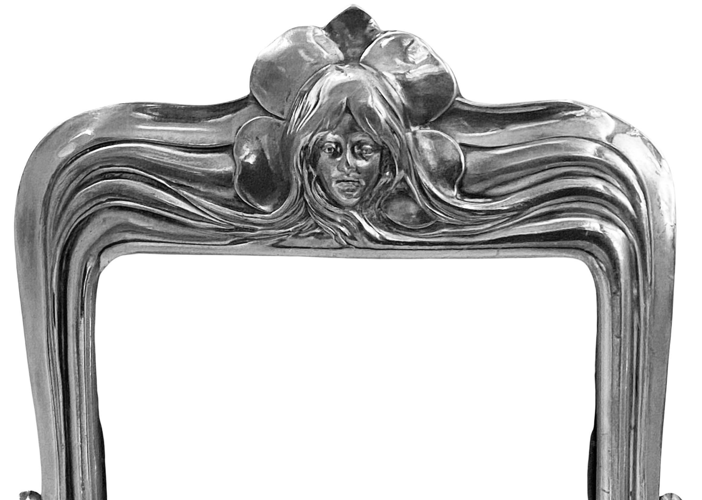 Pewter WMF Art Nouveau Jugendstil Photograph Frame, Germany C.1900, WMF For Sale