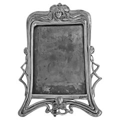 Vintage WMF Art Nouveau Jugendstil Britannia metal Photograph Frame, Germany C.1900, WMF