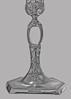 WMF Art Nouveau Jugendstil Candlesticks, Germany, circa 1910