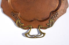WMF Art Nouveau Jugendstil Copper and Brass Tray