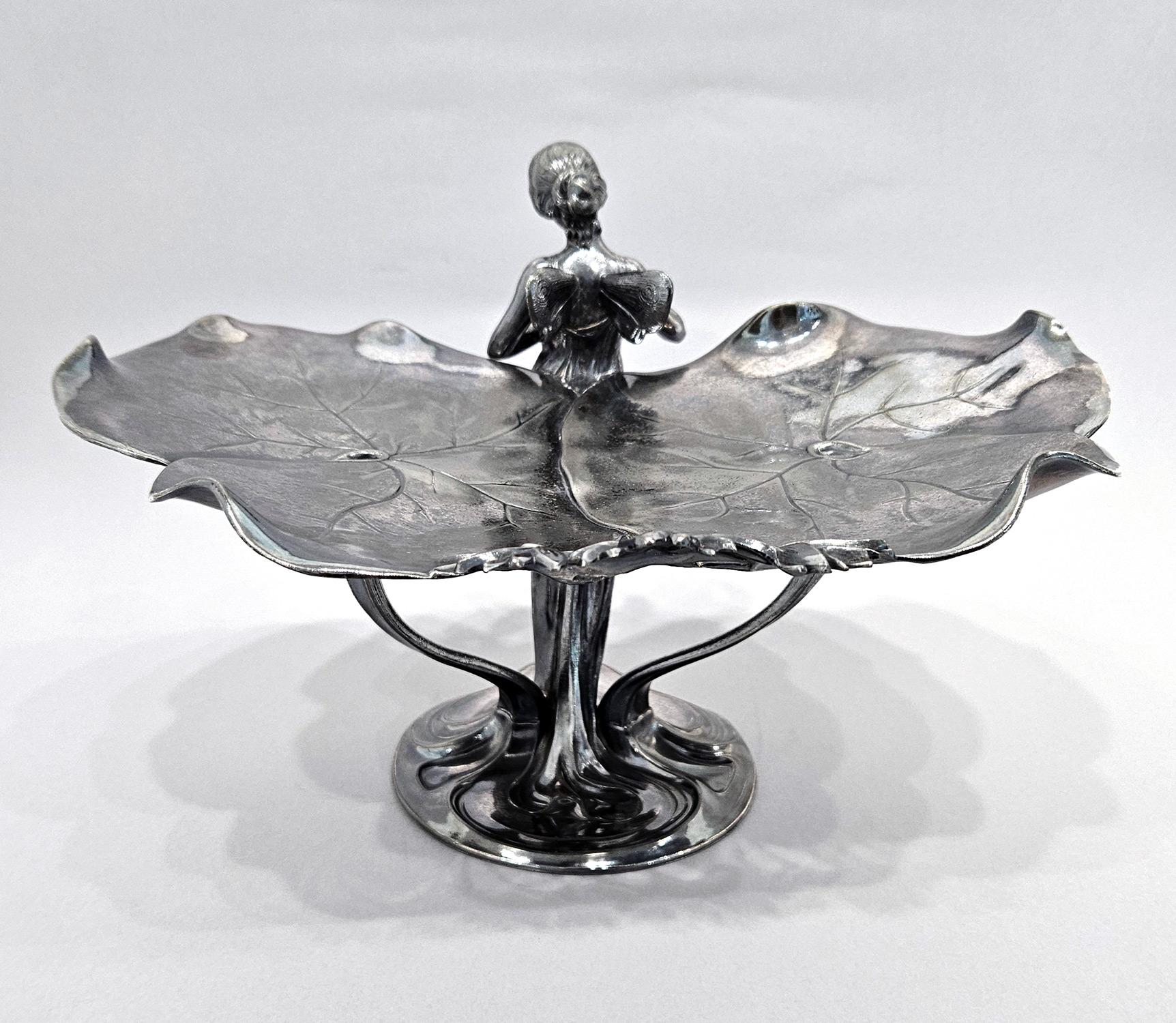 WMF Vassoio portacarte centrotavola in argento Art Nouveau Jugendstil, Germania, 1910 ca. in vendita 4