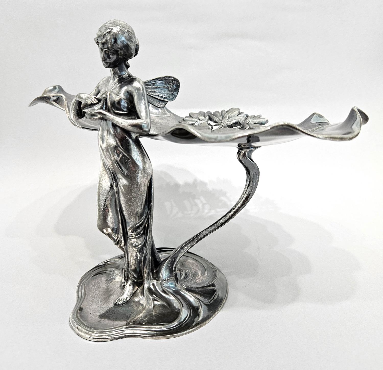 WMF Vassoio portacarte centrotavola in argento Art Nouveau Jugendstil, Germania, 1910 ca. in vendita 6