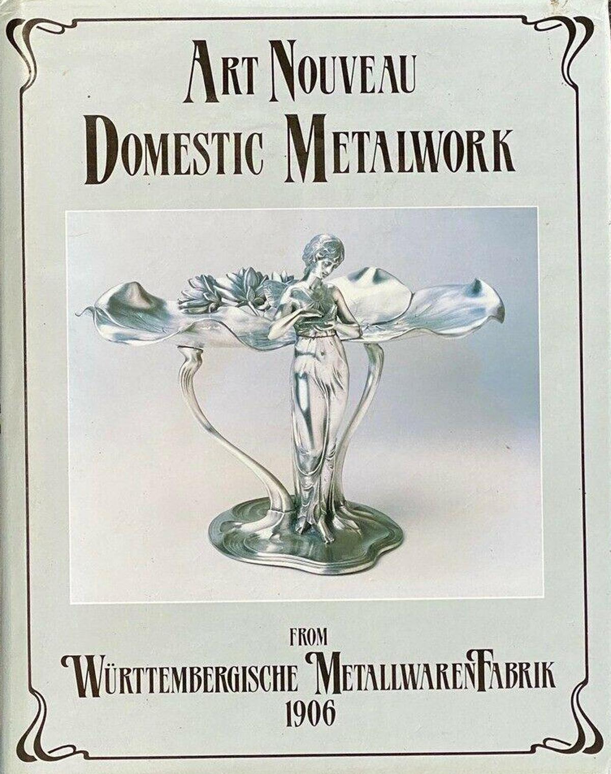 WMF Vassoio portacarte centrotavola in argento Art Nouveau Jugendstil, Germania, 1910 ca. in vendita 14